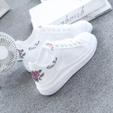 WAWFROK Women Casual Shoes Summer 2018 Embroidered