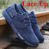 Fashion Denim Men Canvas Shoes Slip On Casual