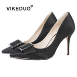 VIKEDUO 2018 New Women High Heels Shoes Black