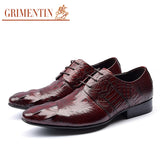 GRIMENTIN Brand crocodile style mens formal shoes
