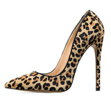 Amourplato Women's Animal Print Pumps Pointed Toe Leopard