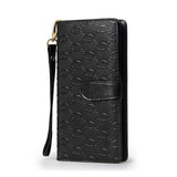 FOXER Brand Women's Long Cow Leather Wallets Ladies