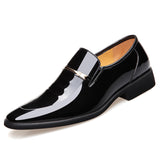 MUHUISEN Men Dress Leather Shoes Slip On