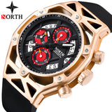 NORTH Mens Watches Top Brand Luxury Chronograph