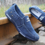 Fashion Denim Men Canvas Shoes Slip On Casual