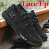 Fashion Denim Men Canvas Shoes Slip On Casual