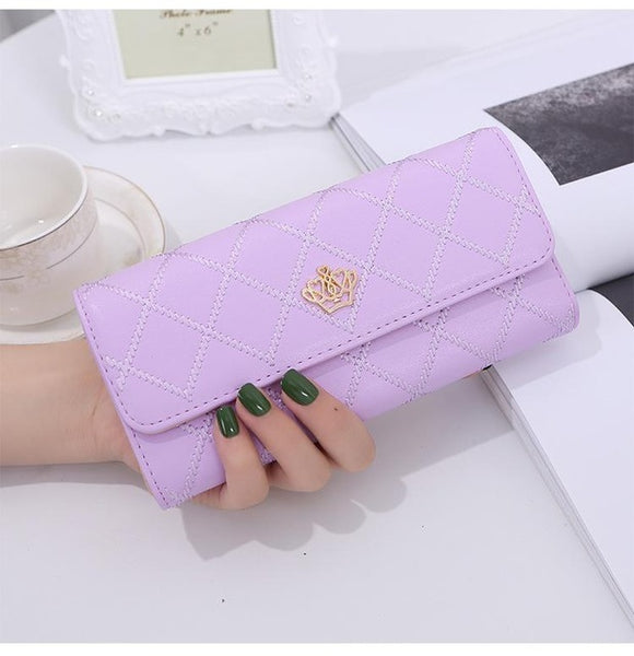 2018 Embroidered Crown New Long Women Wallet