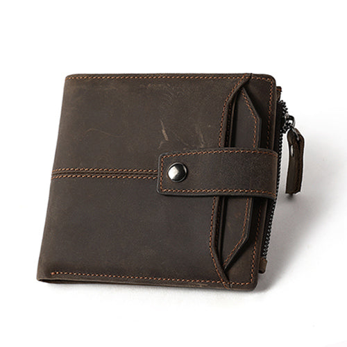 MVA Genuine Leather Men Wallets Clutch Male Vintage
