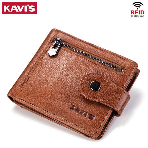 KAVIS Rfid Wallet Men Coin Purse Male Clutch