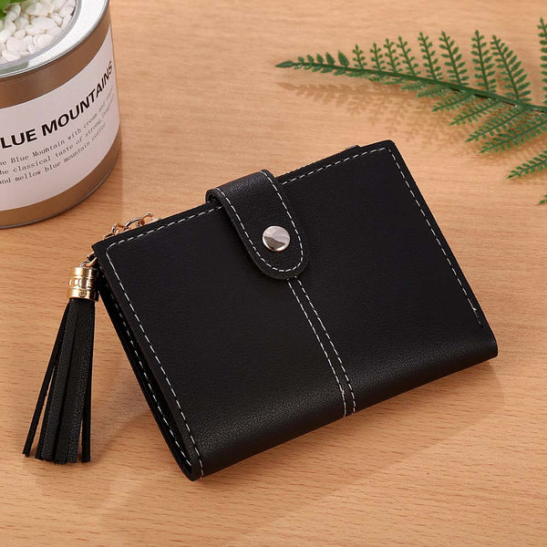 Naivety Women Simple Short Vintage PU Leather